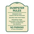 Signmission Designer Series-Residents Only Violators Prosecuted Bag Your Trash No Parking A-DES-TG-1824-9895